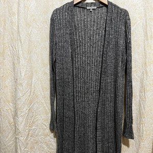 Women's gray long cardigan